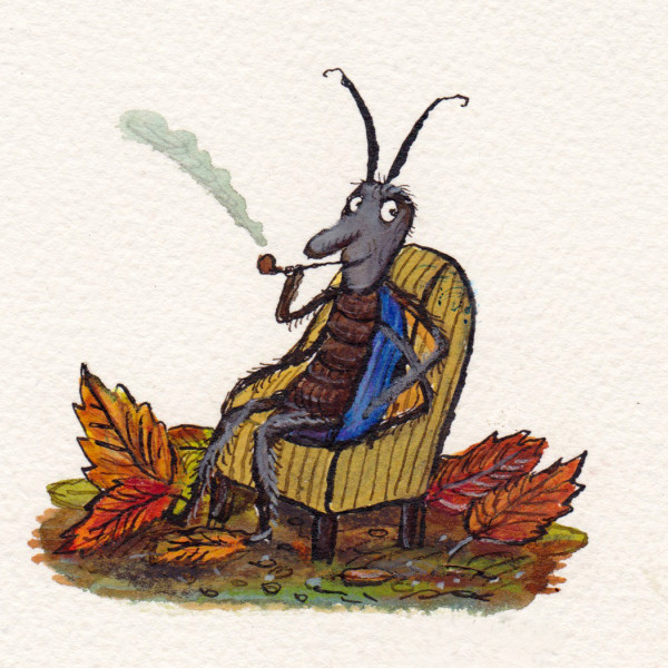 smoking bug illustration